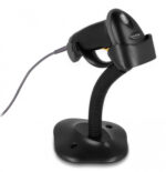 DELOCK USB barcode scanner 1D 90584, με καλώδιο σύνδεσης & βάση, μαύρο - 4043619905843