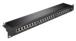GOOBAY patch panel 90854, 19"/1U, 24x ports, CAT 6a STP, μαύρo - 4040849908545