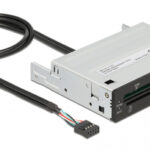 DELOCK USB 9-pin card reader 91708, CF/SD/XD/MS/Micro SD/USB, 3.5" bay - 4043619917082