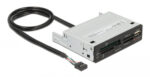 DELOCK USB 9-pin card reader 91708, CF/SD/XD/MS/Micro SD/USB, 3.5" bay - 4043619917082
