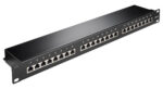 GOOBAY patch panel 93048 19"/1U, 24x ports, CAT 6 STP, μαύρo - 4040849930485
