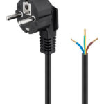 GOOBAY καλώδιο τροφοδοσίας 93976, γωνιακό, 0.75mm², 1.5m, μαύρο - 4040849939761