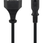 GOOBAY καλώδιο τροφοδοσίας Euro 95039, 2x 0.75mm², 5m, μαύρο - 4040849950391