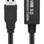GOOBAY καλώδιο προέκτασης USB 3.0 95727, active, 5Gbps, 5m, μαύρο - 4040849957277