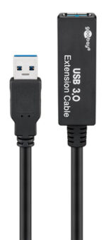 GOOBAY καλώδιο προέκτασης USB 3.0 95727, active, 5Gbps, 5m, μαύρο - 4040849957277