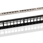 GOOBAY Keystone patch panel 95743, 19"/1U, 24x ports, μαύρo - 4040849957437