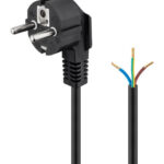 GOOBAY καλώδιο τροφοδοσίας 96034, γωνιακό, 1mm², 5m, μαύρο - 4040849960345