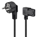 GOOBAY καλώδιο τροφοδοσίας 96042, γωνιακό, 0.75mm², 1.5m, μαύρο - 4040849960420