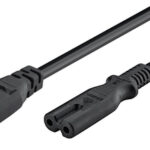 GOOBAY καλώδιο προέκτασης τροφοδοσίας 97201, 2x 0.75mm², 2m, μαύρο - 4040849972010