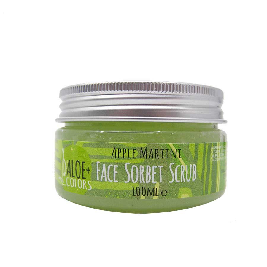 Aloe-Colors-Face-Sorbet-Scrub-Apple-Martini-100ml-1 Aloe+ Colors Face Sorbet Scrub Apple Martini 100ml - Image 1