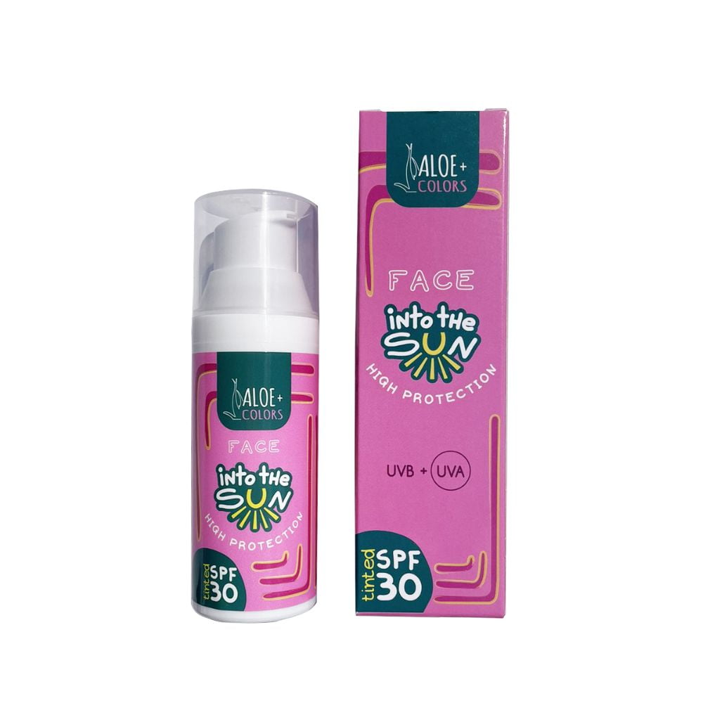 Aloe-Colors-Into-The-Sun-Face-Sunscreen-Spf-30-Tinted-Αντηλιακή-Κρέμα-Προσώπου-50ml Aloe+ Colors Into The Sun Face Sunscreen Spf 30 Tinted Αντηλιακή Κρέμα Προσώπου με Χρώμα 50ml - Image 1