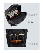 ARCTIC HUNTER τσάντα πλάτης B00121C με θήκη laptop 15.6", USB, 23L, μαύρη - Image 5