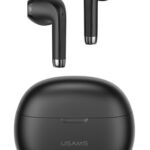 USAMS earphones με θήκη φόρτισης US-YO17, True Wireless, Φ13mm, μαύρα - 6958444904672