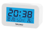 BRUNO ξυπνητήρι BRN-0129 με μέτρηση θερμοκρασίας, °C & °F, λευκό - 5210131067154