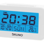 BRUNO ξυπνητήρι BRN-0129 με μέτρηση θερμοκρασίας, °C & °F, λευκό - 5210131067154