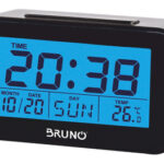 BRUNO ξυπνητήρι BRN-0130 με μέτρηση θερμοκρασίας, °C & °F, μαύρο - 5210131067161