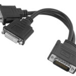 POWERTECH αντάπτορας DMS-59 σε 2x DVI CAB-DMS59DVI, 0.25m, μαύρος - 5210131059982