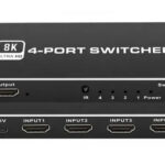 HDMI switch CAB-H149 με τηλεχειριστήριο, 4 σε 1, 8K/60Hz, μαύρο - 5210131067710