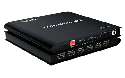 CAB-H155 HDMI matrix switch CAB-H155 με τηλεχειριστήριο, 4 σε 2, 8K/60Hz, μαύρο - 5210131067369 - Image 1