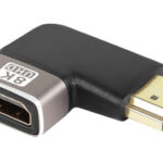 POWERTECH αντάπτορας HDMI 2.1 CAB-H157, 8K/60Hz, γωνιακός, μαύρος - 5210131071823