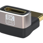POWERTECH αντάπτορας HDMI 2.1 CAB-H159, 8K/60Hz, γωνιακός, μαύρος - 5210131071847