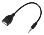 POWERTECH καλώδιο 3.5mm σε USB 2.0 female CAB-J055, 0.5m, μαύρο - 5210131067352