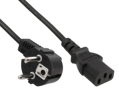 CAB-P014 POWERTECH Καλώδιο τροφοδοσίας 3x 1mm² CAB-P014, μαύρο, 1.5m - 5210131014837 - Image 1