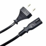 POWERTECH καλώδιο τροφοδοσίας CAB-P021 2pin, copper, 1.5m, μαύρο, 5τμχ - 5210131009208