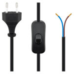 POWERTECH καλώδιο τροφοδοσίας CAB-P033 με διακόπτη, 0.75mm², 1.5m, μαύρο - 5210131075326