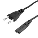 POWERTECH καλώδιο τροφοδοσίας CAB-P040, copper, 2x 0.75mm, 1.5m, μαύρο - 5210131128121