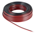 POWERTECH καλώδιο ήχου 2x 0.50mm² CAB-SP008 Copper, 10m, μαύρο & κόκκινο - 5210131050859