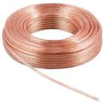 POWERTECH καλώδιο ήχου 2x 2.50mm² CAB-SP015, CCA, 10m, διάφανο - 5210131050903