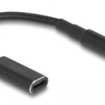 POWERTECH καλώδιο τροφοδοσίας CAB-UC069, USB-C σε 5.5x2.1mm, 15cm, μαύρο - 5210131071915