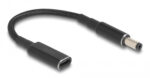 POWERTECH καλώδιο τροφοδοσίας CAB-UC069, USB-C σε 5.5x2.1mm, 15cm, μαύρο - 5210131071915