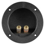 POWERTECH τερματικό ηχείου 6mm ή banana plug 4mm CAB-V036, Φ105mm, μαύρο - 5210131035986