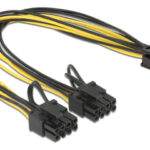 POWERTECH καλώδιο PCIe 6pin σε 2x 8pin CAB-W044, 30cm - 5210131049464