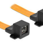 POWERTECH καλώδιο RJ45 θηλυκό CAB-W047, Cat 6 U/UTP, 30cm, κίτρινο - 5210131060230