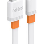 CELEBRAT καλώδιο micro USB σε USB CB-33M, flat, 2.1A, 1m, λευκό - 6925146983144