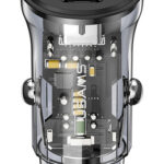 USAMS φορτιστής αυτοκινήτου US-CC164, USB & USB-C, 30W, μαύρος - 6958444901404