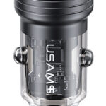 USAMS φορτιστής αυτοκινήτου US-CC175, USB & USB-C, 45W, QC & PD, μαύρος - 6958444904160