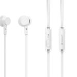 CELEBRAT earphones με μικρόφωνο G19, 3.5mm σύνδεση, Φ10mm, 1.2m, λευκά - 6925146950962