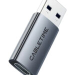 CABLETIME αντάπτορας USB-C σε USB CT-AMCF10-AG, 10Gbps, 3A, γκρι - 5210131094815