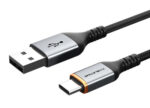CABLETIME καλώδιο USB σε USB-C CT-AMCM3A, 3A, 2m, μαύρο - 5210131064962