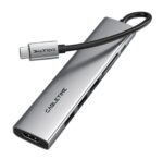 CABLETIME docking station CT-HBP2-AG7, 7 θυρών, USB-C, 4K, 100W, γκρι - 5210131088203 - Image 2