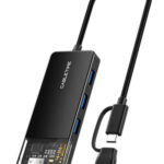 CABLETIME USB hub CT-HUBT3-PB, 4x θυρών, 5Gbps, USB/USB-C σύνδεση, μαύρο - 5210131075111