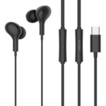 CELEBRAT earphones με μικρόφωνο D13, USB-C σύνδεση, Φ10mm, 1.2m, μαύρα - 6925146951167