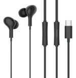 CELEBRAT earphones με μικρόφωνο D13, USB-C σύνδεση, Φ10mm, 1.2m, μαύρα - 6925146951167