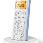 PHILIPS ασύρματο τηλέφωνο D1601S-34, με ελληνικό μενού, λευκό-μπλε - 4895229122109