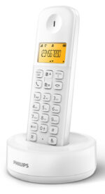 PHILIPS ασύρματο τηλέφωνο D1601W-34, με ελληνικό μενού, λευκό - 4895229123083