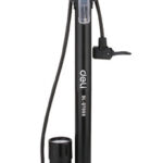 DELI τρόμπα χειρός DL-QT002 με μανόμετρο, 120PSI, μαύρη - 6975495595130